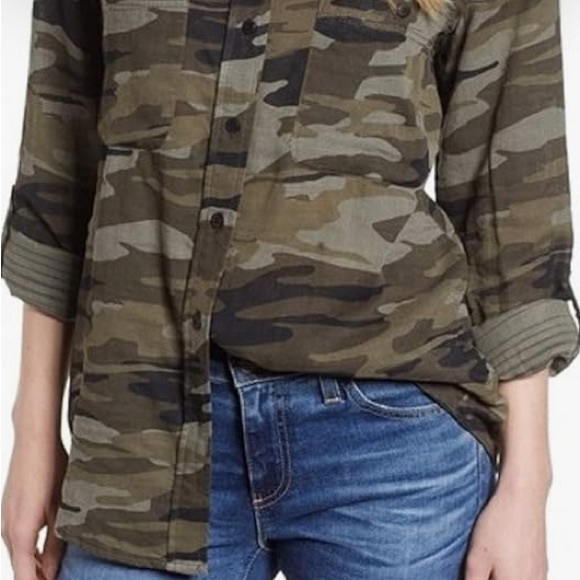 Tops - Camouflage Button Down Shirt